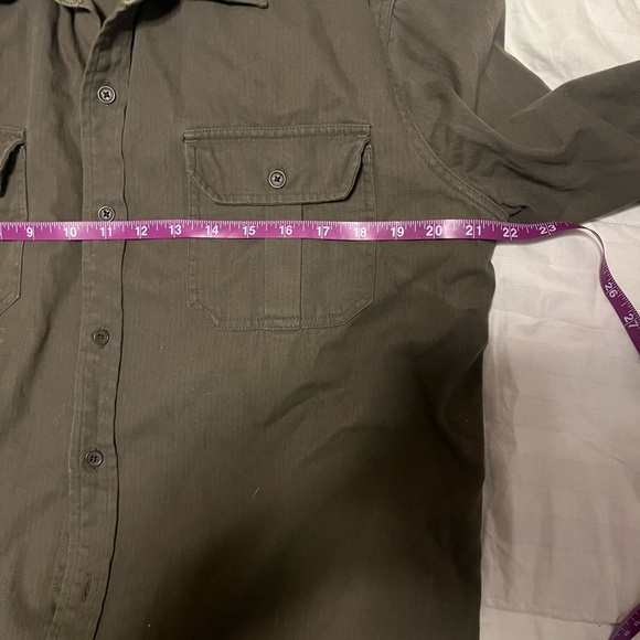 All-Son Military style long sleeve button down large shirt - Picture 8 of 9